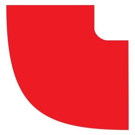 Ergomat DuraStripe Supreme 4in 90 degrees Round Angle Corners Red, 40PK DSV-CR4-R-90Angle-KIT